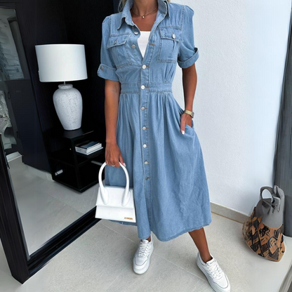 Zoé - Schickes Denim-Midikleid